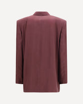 Blazer doppiopetto in seta fluida - VIOLA | Base Blu