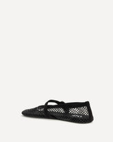 Rhinestone Mesh Ballerinas - BLACK | Base Blu
