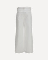 Rerun Zip Sneak Jeans - WHITE | Base Blu