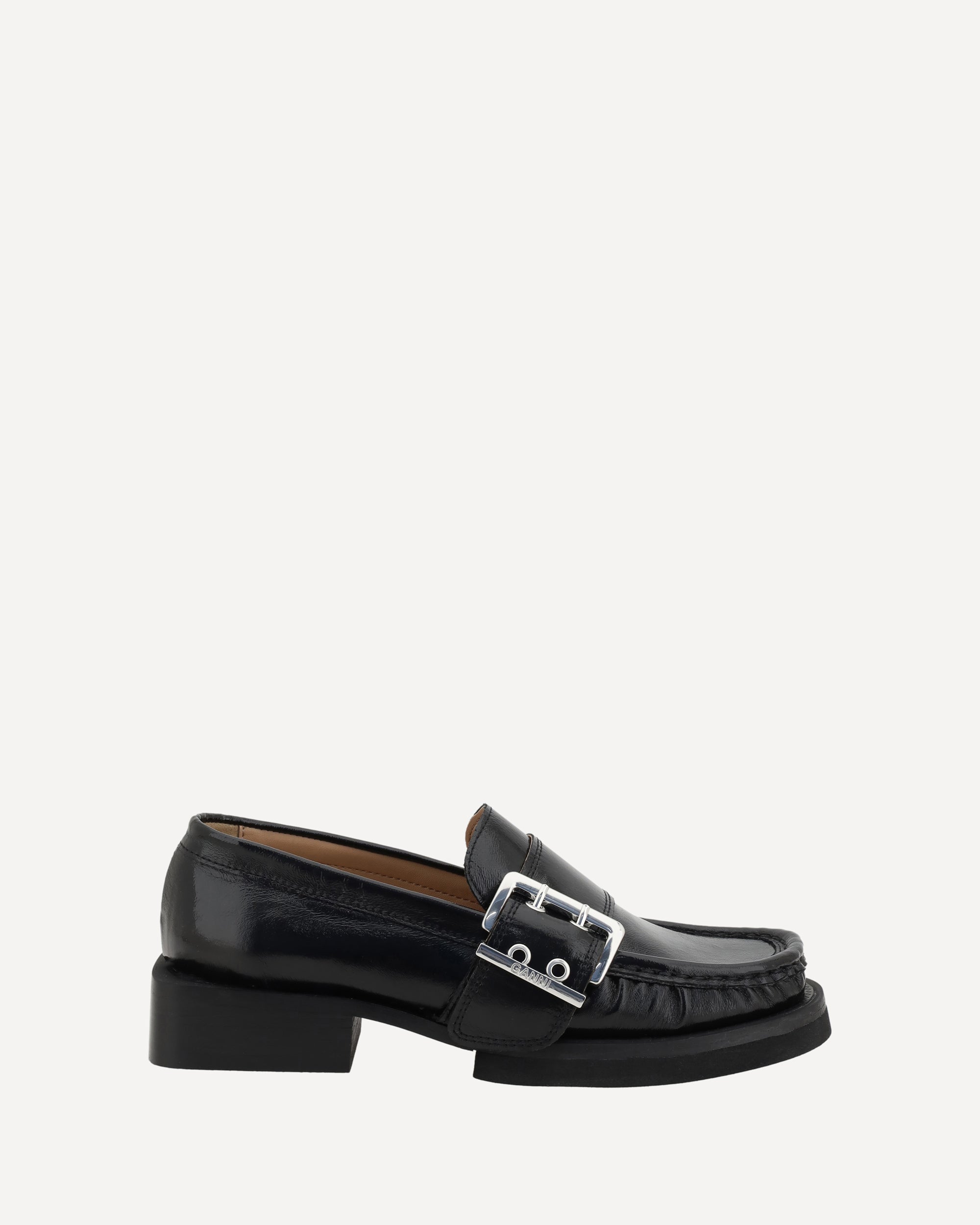 GANNI Feminine Buckle Loafers BLACK | Base Blu