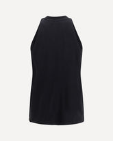 Milla cut-out cotton tank Top - BLACK | Base Blu