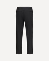 Drawstring tailored Trousers - BLACK | Base Blu