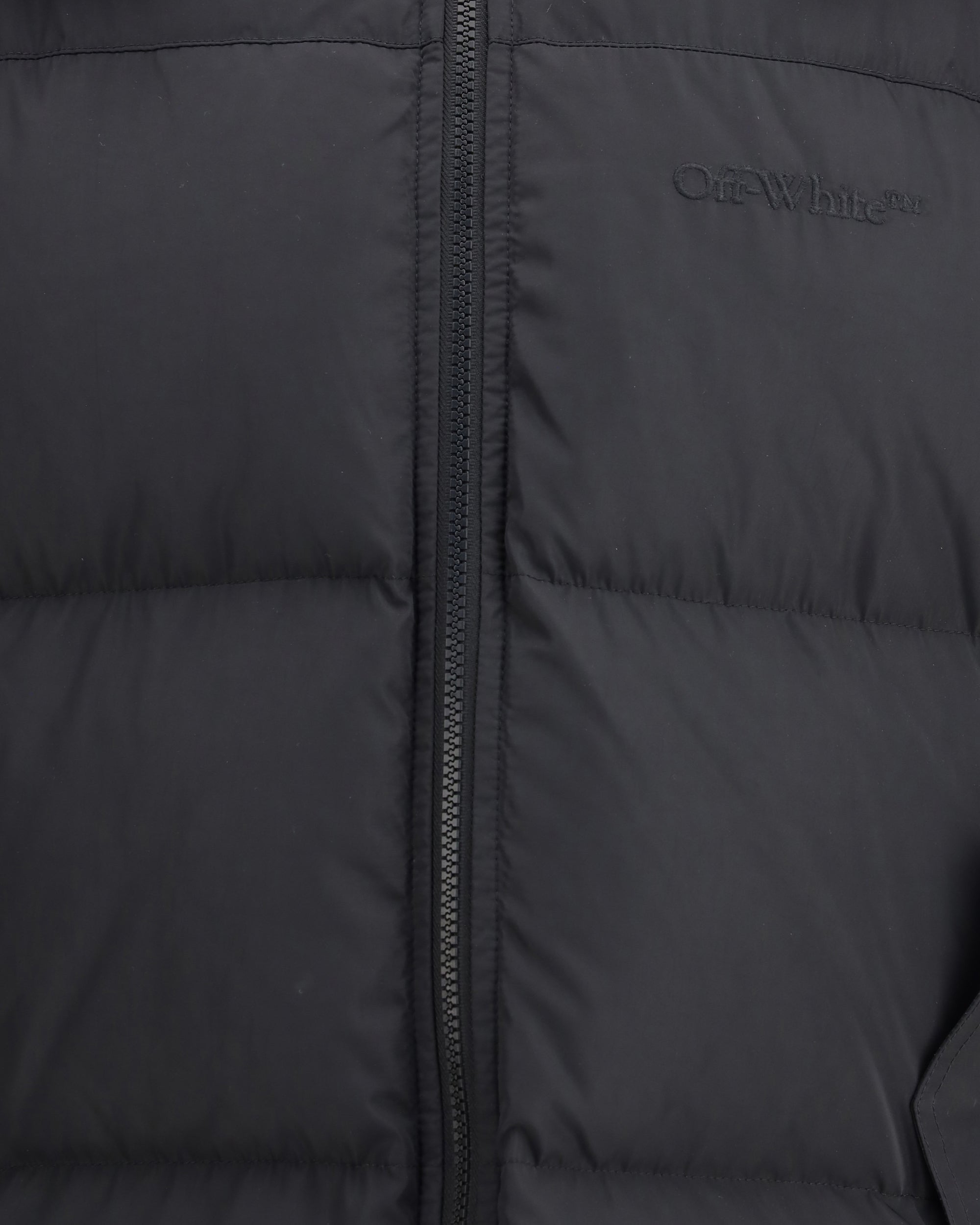 OFF-WHITE Giacca trapuntata con cappuccio NERO Base Blu