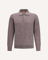 Maglione polo in lana  - GRIGIO | Base Blu