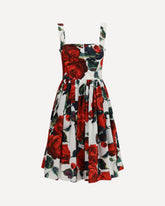 Rose Patterned Midi Dress - MULTICOLOUR | Base Blu