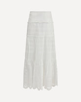 Paoline Long Cotton Skirt - WHITE | Base Blu