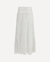Gonna lunga Paoline in cotone - BIANCO | Base Blu
