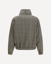 Check jersey Bomber Jacket - BEIGE | Base Blu