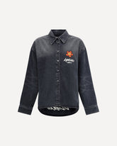 Kenzo x Futura Workwear embroidered japanese Denim Shirt - BLACK | Base Blu