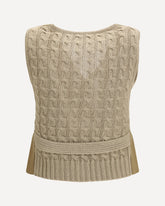Calibri knitted Vest - BEIGE | Base Blu