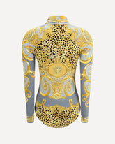 Body drappeggiato leopardato  - MULTICOLORE | Base Blu