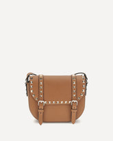 Rockstud small Messenger Shoulder Bag - BEIGE | Base Blu