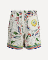 Multicolor silk Shorts - MULTICOLOUR | Base Blu