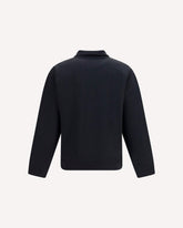 Half-zip high-neck jersey Sweatshirt - BLACK | Base Blu