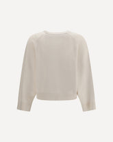 Cashmere crewneck Sweater - WHITE | Base Blu