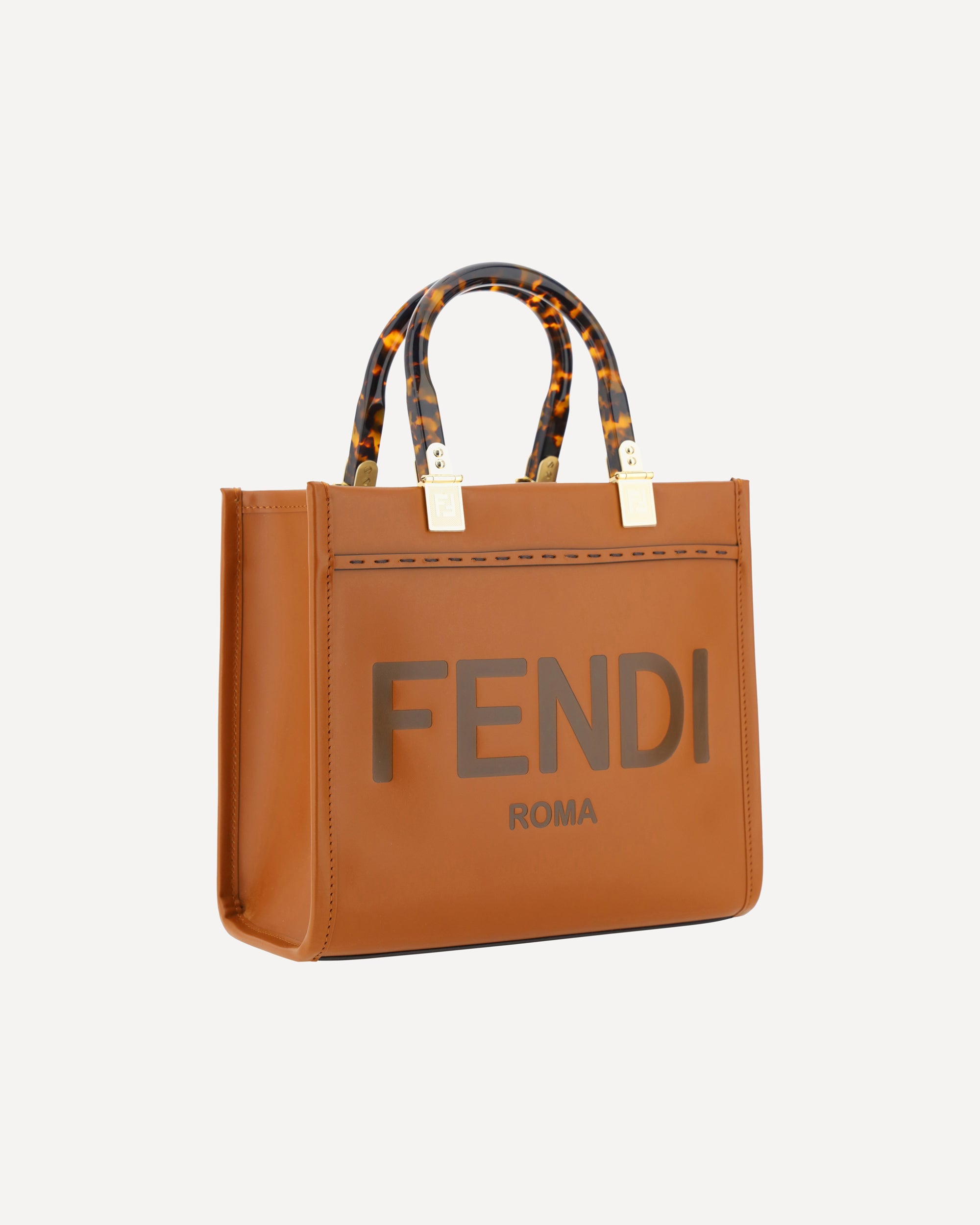 FENDI Sunshine Small Shoulder Bag BROWN | Base Blu