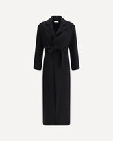 Cappotto lungo a vestaglia - NERO | Base Blu