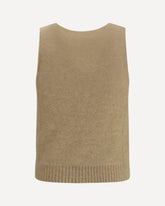 Striped sleeveless Sweater Vest - BEIGE | Base Blu