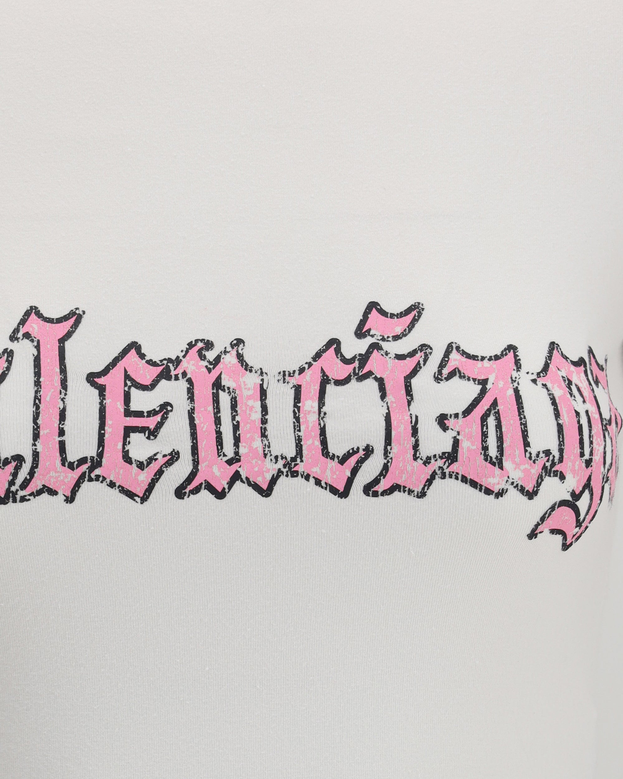BALENCIAGA Blackletter Script long sleeve T-Shirt WHITE