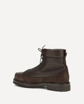 Explorer délavé deer leather and suede Booties - BROWN | Base Blu