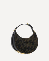 Borsa a Mano Fendigraphy Small - MARRONE | Base Blu