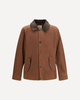 Waxed Cotton Deck Jacket - BROWN | Base Blu