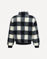 Checked wool-blend Teddy Jacket - GREY | Base Blu