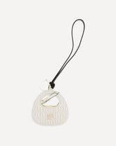 Wander Bag leather Keyring - WHITE | Base Blu