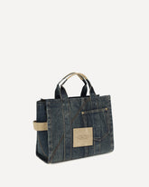 Medium cargo denim Tote Bag - BLUE | Base Blu