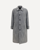Chevron wool-blend single-breasted Coat - GREY | Base Blu