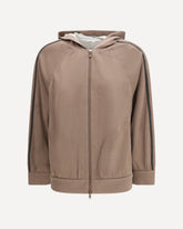 Cotton hooded Sweatshirt - BROWN | Base Blu