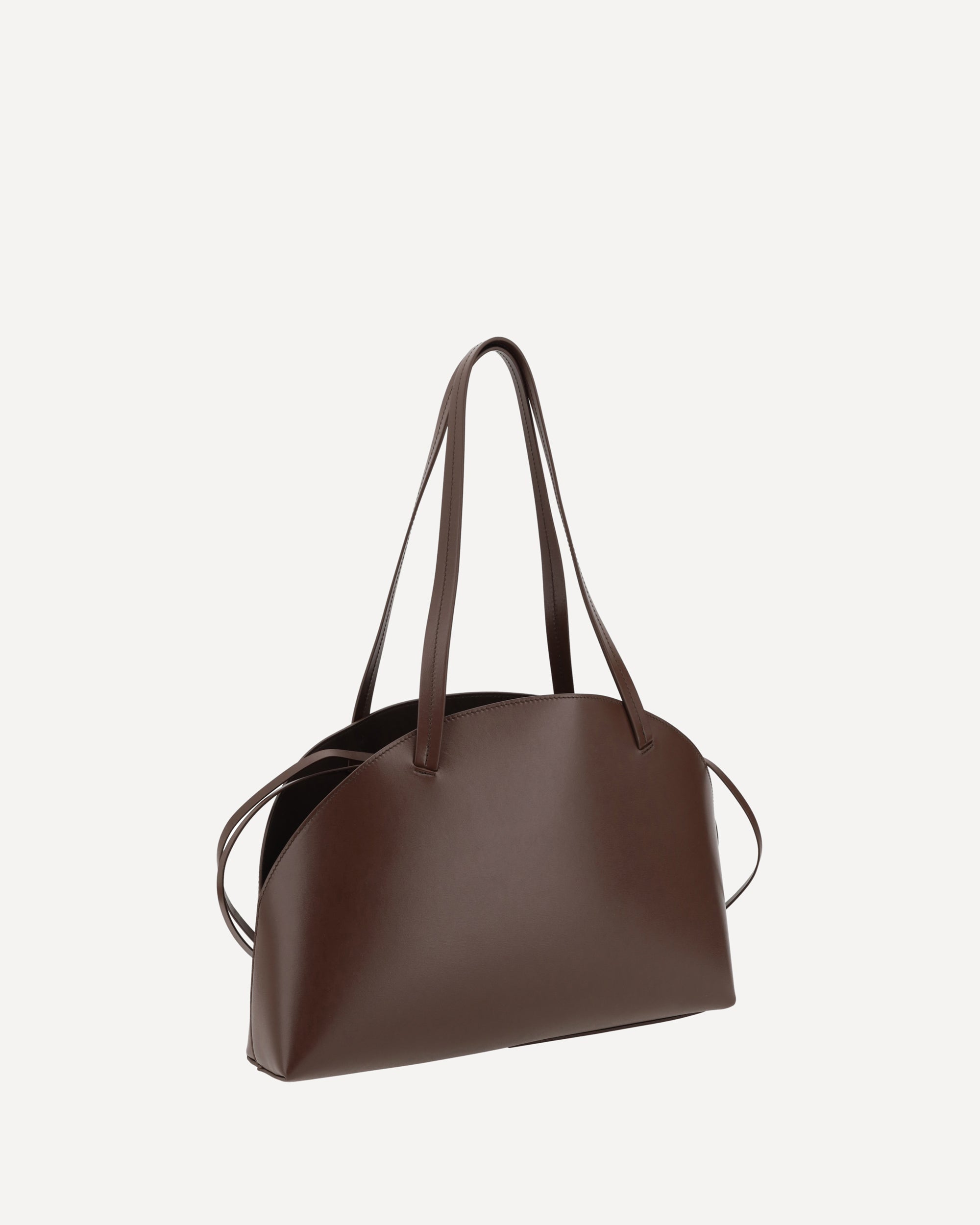 JIL SANDER Curve Shoulder Bag BROWN | Base Blu