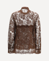 Lace Shirt - BROWN | Base Blu