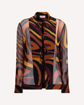 Creponne Shirt in Marmo print - MULTICOLOUR | Base Blu