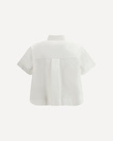 camicia in cotone cropped - BIANCO | Base Blu