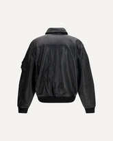 CWU-36/P leather UV Bomber Jacket - BLACK | Base Blu