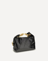 Borsa a Spalla Sync mini in pelle - NERO | Base Blu