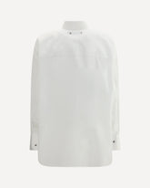 Oversized cotton poplin Shirt - WHITE | Base Blu