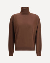 Pullover Dolcevita in Cashmere, Lana e Seta - MARRONE | Base Blu