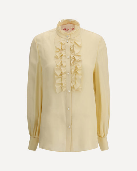 VALENTINO Silk Shirt CREAM | Base Blu
