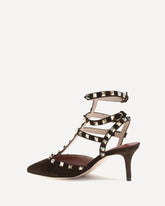 Rockstud suede Pumps - BROWN | Base Blu