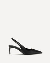 Leather slingback Pumps - BLACK | Base Blu