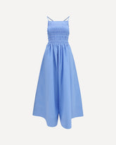 GANNI Poplin maxi Dress LIGHT BLUE