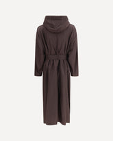 Oversized Barba Trench Coat in taffeta - BROWN | Base Blu