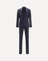 Single-breasted wool and cashmere Suit - BLUE | Base Blu