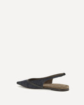 Denim slingback Ballerinas - BLUE | Base Blu