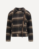 Galeane wool-blend short Coat - BLACK | Base Blu