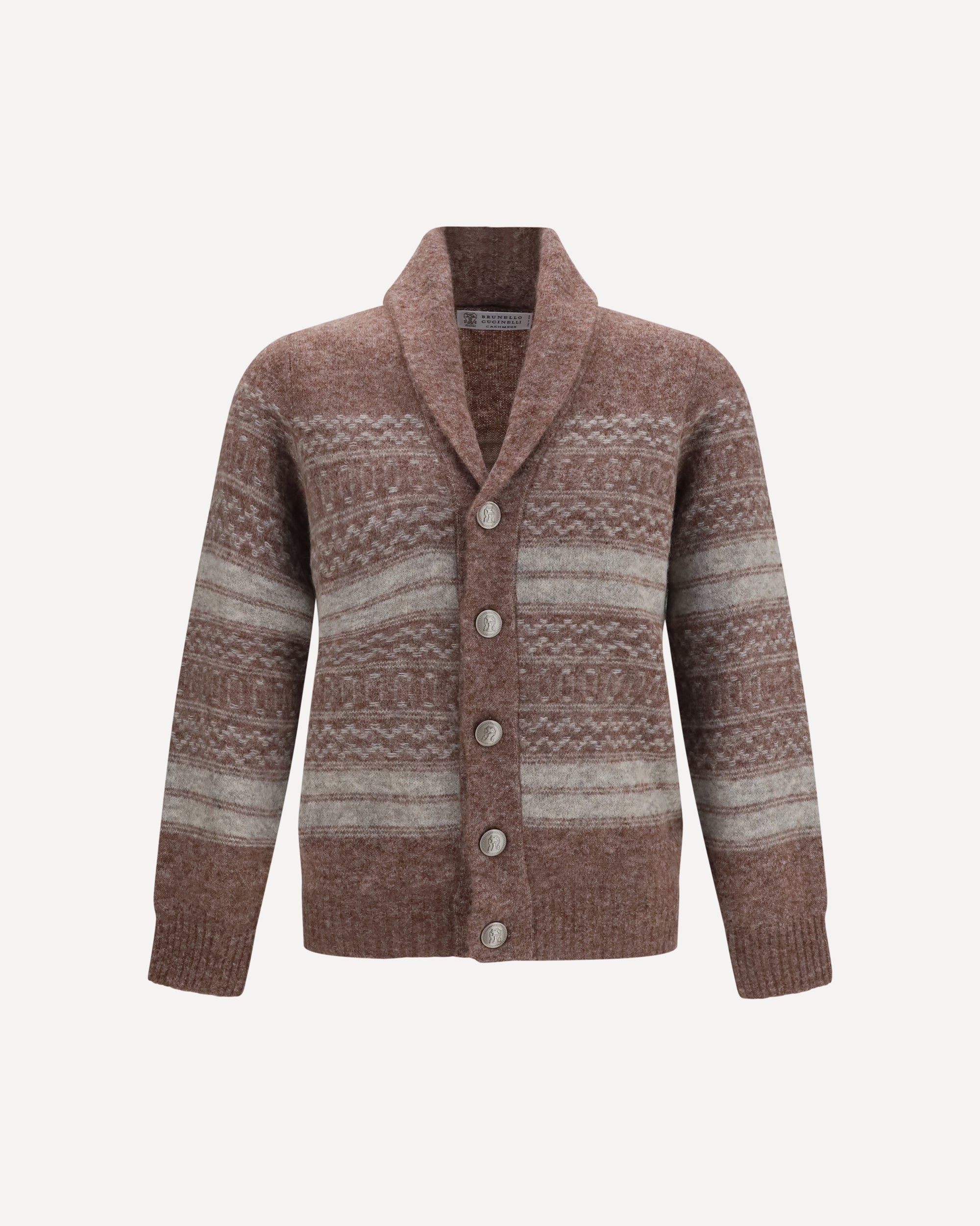 BRUNELLO CUCINELLI V-neck button Cardigan BORDEAUX | Base Blu
