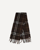 Sciarpa in misto alpaca con frange - MARRONE | Base Blu