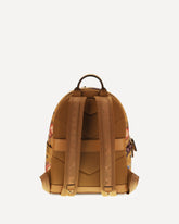 Zaino in pelle con Robot all-over - BEIGE | Base Blu